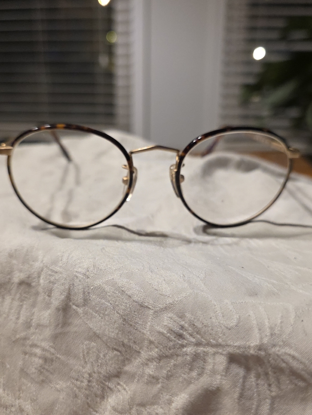 Georgio Armani Round Tortoiseshell & Gold Metal Vintage Eyeglasses
